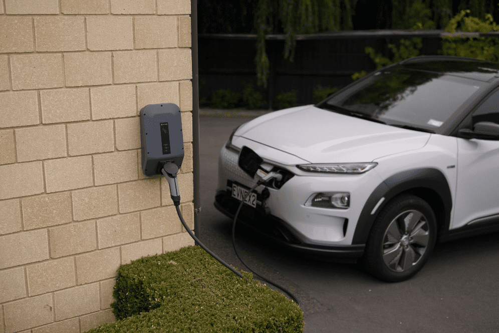 A car being charged.