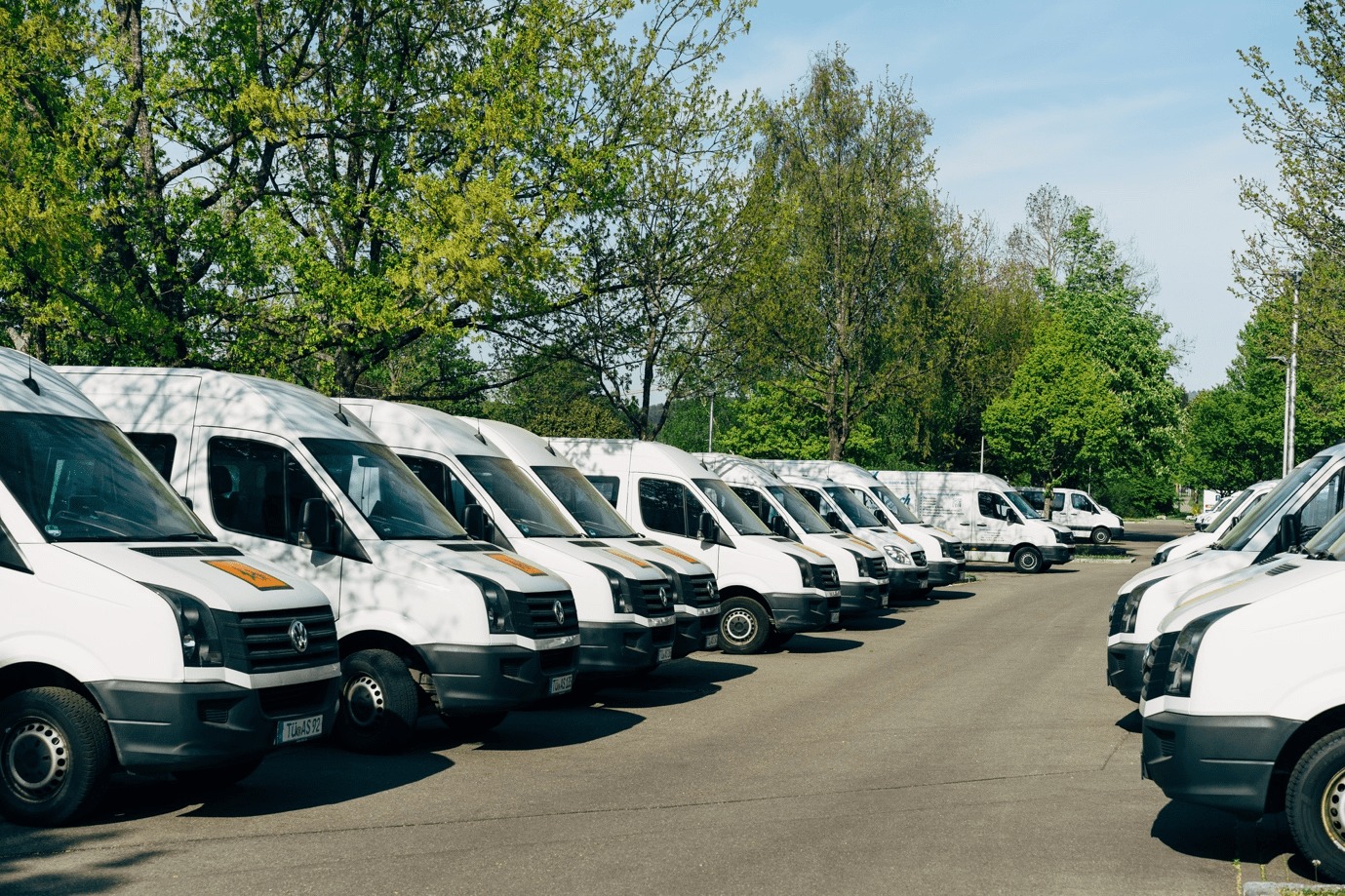 A fleet of vehicles